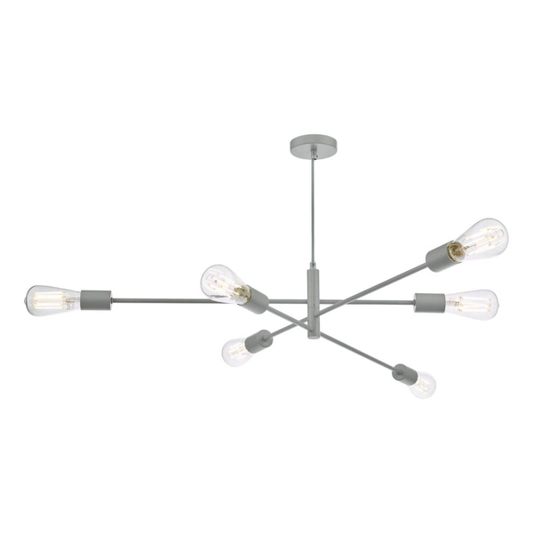 Salonowa lampa wisząca Alana ALA0639 Dar Lighting szara przezroczysta