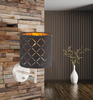 Lampa ścienna Clarke 15229W okrągła czarna złota satyna