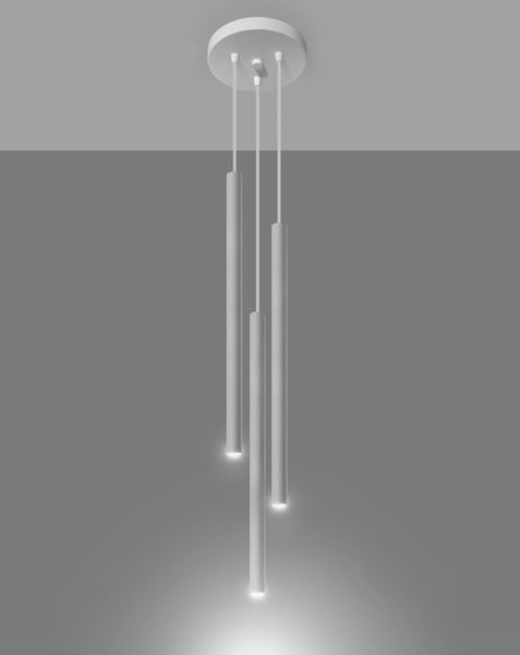 LAMPA wisząca Pastelo SL.0467 Sollux metalowa OPRAWA zwis kaskada tuby sople białe