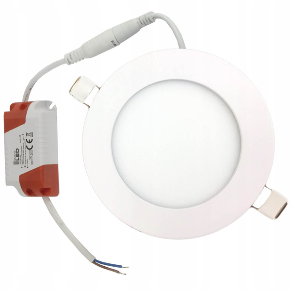 Podtynkowa lampa sufitowa CGPANPOD12 biały wpust LED 6W okrągły