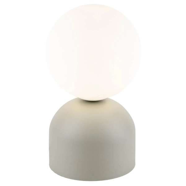 Lampka nocna Miki 16038 do pokoju dziecięcego kula bańka biała beżowa