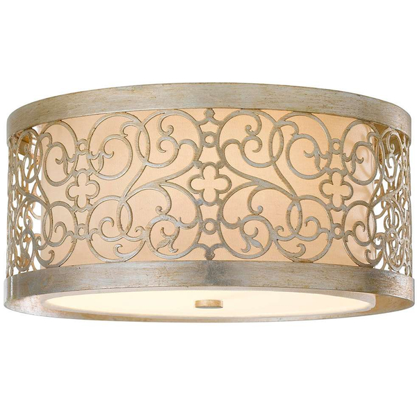 Okrągła LAMPA sufitowa FE-ARABESQUE-F Elstead FEISS metalowa OPRAWA orientalny plafon wzorki patyna beżowe