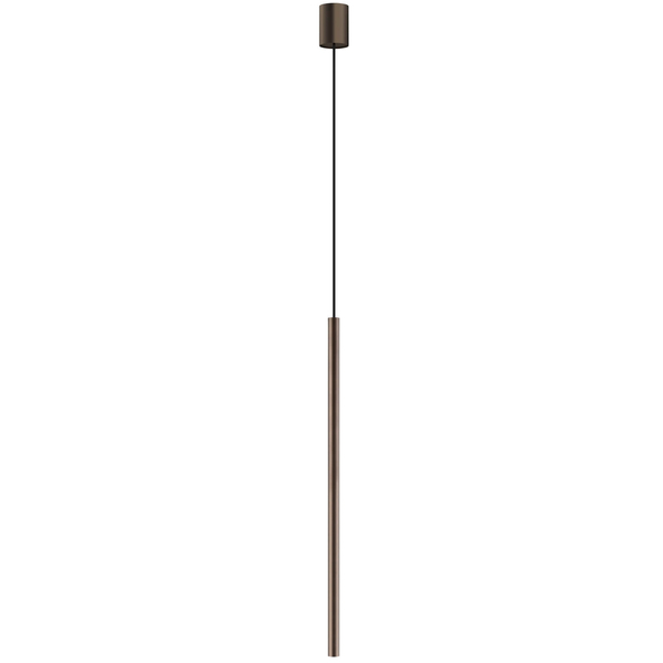 Sypialniana lampa wisząca Laser 10447 Nowodvorski metalowa nad łóżko brązowa