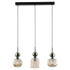 Glamour wisząca lampa na belce Sophia Green 11147 szklana zielony