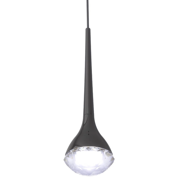 Ledowa lampa wisząca Crima OR84795 LED 6W 3000K łezka szklana czarna