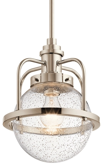 Wisząca lampa nad stół QN-TRIOCENT-P-PN kula nikiel