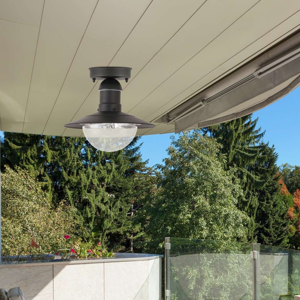 Zewnętrzna LAMPA sufitowa OSLO 8716 Rabalux ogrodowa OPRAWA industrialna outdoor IP44 czarna