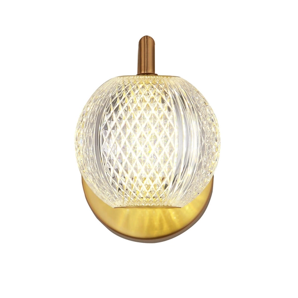 Kulisty kinkiet ścienny Diamond LP-2202/1W GD Light Prsetige glamour złoty