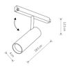Spot do szynoprzewodu magnetycznego 1-fazowego 10656 Nowodvorski LED 9W 4000K tuba