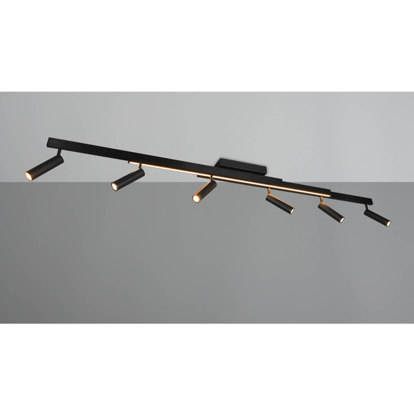 Metalowa lampa sufitowa ZENO 648310732 LED 18W+33W 2700-6500K tubki czarna