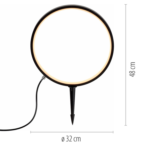 Naświetlacz ogrodowy ZIRKULU 19510-18 LED 2,2W 3000K IP65 okrąg czarny