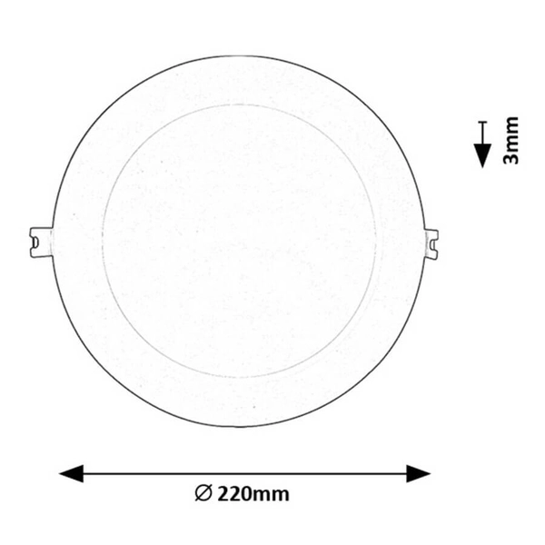 Podtynkowa lampa sufitowa SHAUN2 71235 LED 18W 4000K okragła biały