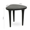 Stolik kawowy Laminar MM001501100341 czarny drewniany do salonu 48cm