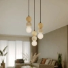 Wisząca lampa ALICE brązowa czarna P0664 1xG9 kulista