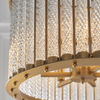 Lampa wisząca z kryształkami L&-181999 Light& tuba hampton złota