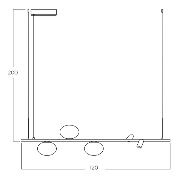 Lampa zwisowa TRASIMENO AZ5640 Azzardo LED/G9 10W 3000K czarna złota biała
