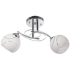 LAMPA sufitowa VEN W-C 0240/2 metalowa OPRAWA szklane klosze spirala chrom