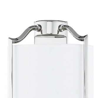 Abażurowa LAMPA ścienna NUNTUCET 8151 Nowodvorski klasyczna OPRAWA ścienna chrom biała