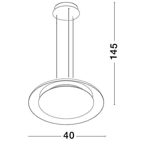 Wisząca lampa okrągła CAPINOTA LE44795 LED 24W 2700-4000K do salonu czarny biały