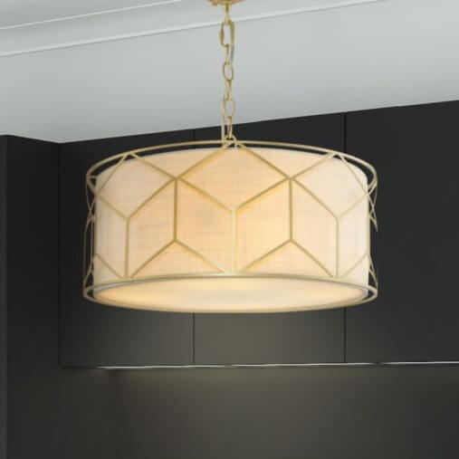 Lampa wisząca Messina H223PL-03G dekoracyjna druciana złota