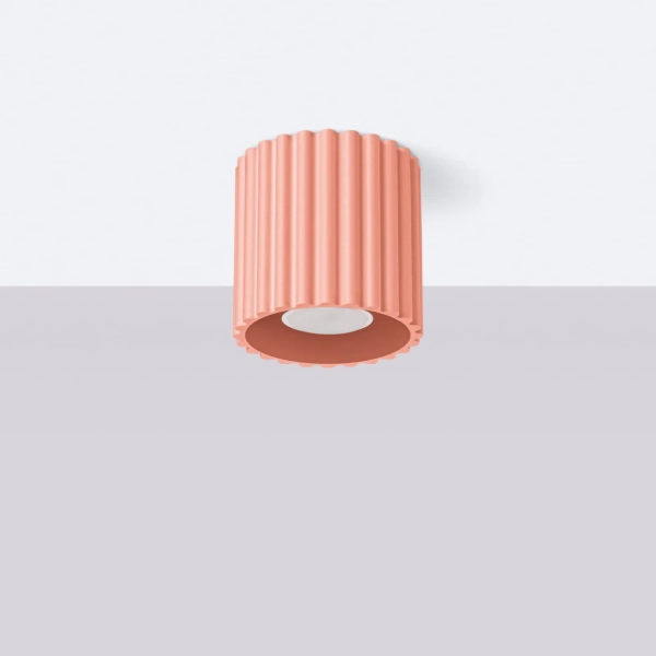 Lampa sufitowa tuba AURA SL.1824 brzoskwiniowa ryfel 1xGU10 do salonu