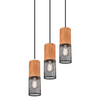 Potrójna lampa wisząca Tosh 304330332 tubki metalowe brązowe czarne