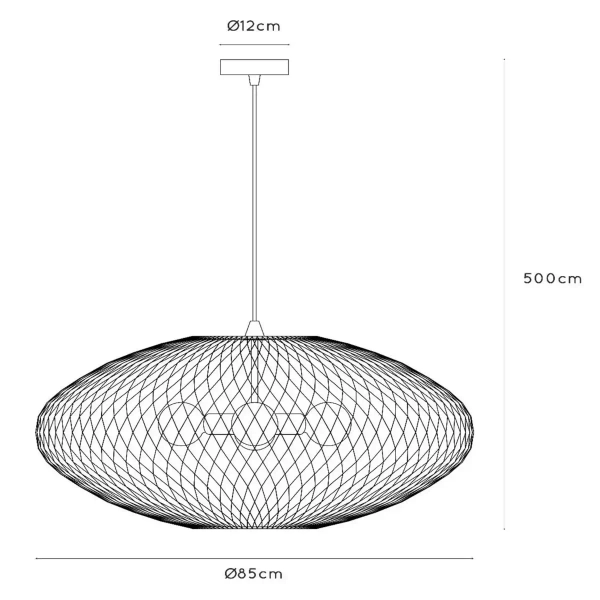 Druciana lampa wisząca MESH 21423/88/02 Lucide nad stół złoty