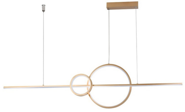 Zwisowa lampa Sara AZ5260 LED 35W 3000K okręgi listwa złota