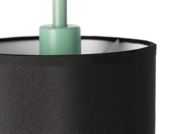 Lampa podłogowa z abażurem Ravello półka czarna zielona