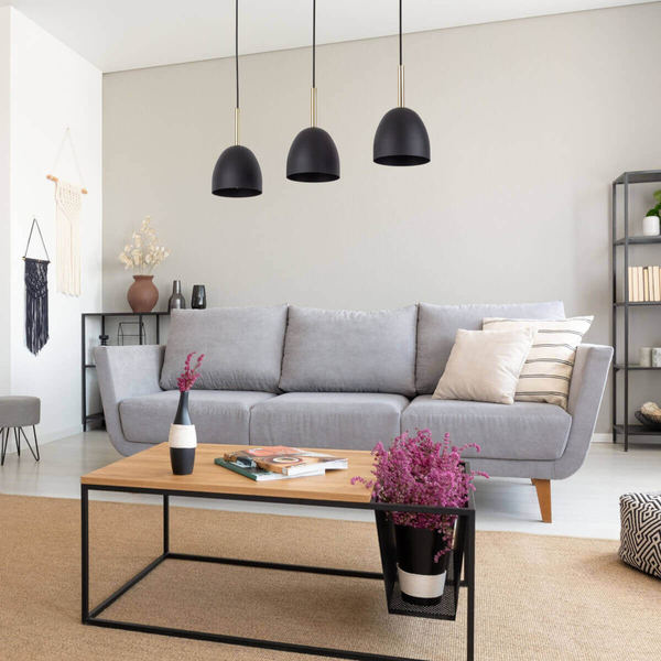 Wisząca lampa nad wyspę Nord 4871 TK Lighting potrójna metal czarny złoty