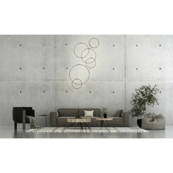 Pierścieniowa lampa wisząca Circulo MSE010100371 Moosee LED 156W 3000K czarna