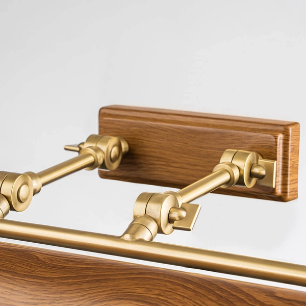 Kinkiet nad lustro Winchfield WINCHFIELD-PLL-AB-OAK mosiądz drewniany