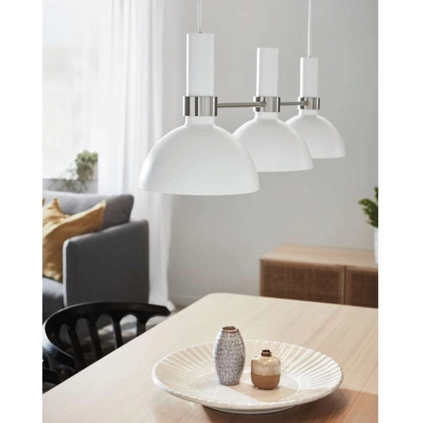 LAMPA wisząca LARRY 107500 Markslojd metalowa OPRAWA zwis stal biała