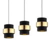 Potrójna lampa wisząca glamour Calisto 4378 TK Lighting na listwie czarna złota
