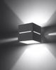 Kinkiet LAMPA ścienna SL.0205 metalowa OPRAWA kostka cube przyścienna szara