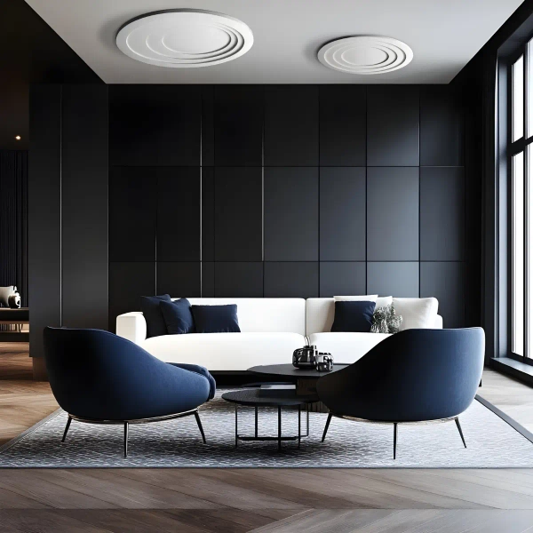 Minimalistyczny plafon Alune LP-3009/1C WH round LED 50W CCT biały