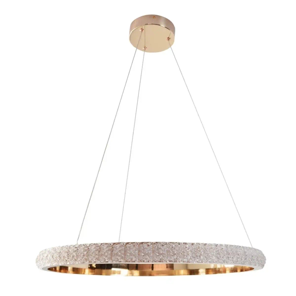 Lampa wisząca glamour CELESTIA złota 338358 LED 48W 4000K pierścień