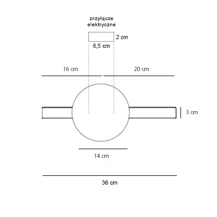 Kinkiet ścienny do jadalni GARDA 1099C kula ball szklana biała