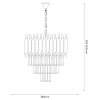 Glamour lampa wisząca CRISTAL ML1634  kryształowa złoty czarny