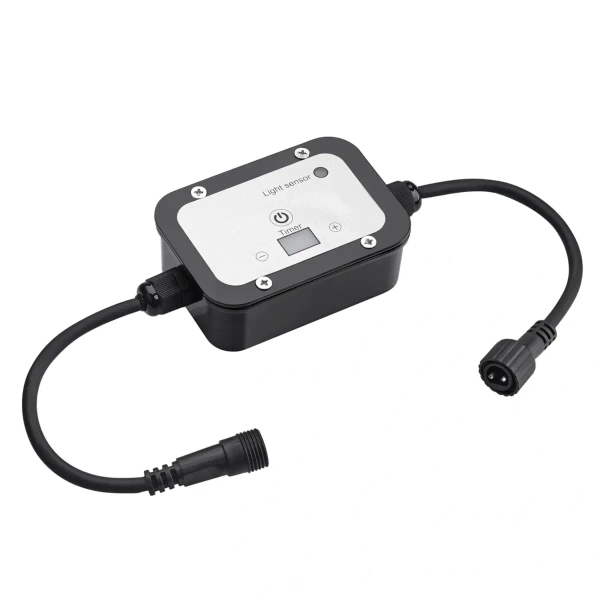 Czujnik światła Garden 106936 Markslojd IP44 timer metalowy czarny