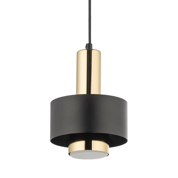 Pojedyncza lampa zwisająca Rif 40718 Sigma tubka do holu czarna złota