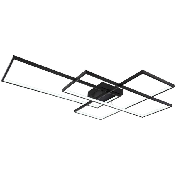 Geometryczna LAMPA sufitowa GABRIEL 67227-100B Globo metalowa OPRAWA plafon LED 100W 3000K - 6000K prostokątne czarne białe