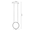 Metalowa lampa sypialniana Agaro 5317 Shilo LED 9W 4000K wisząca okrągła złota
