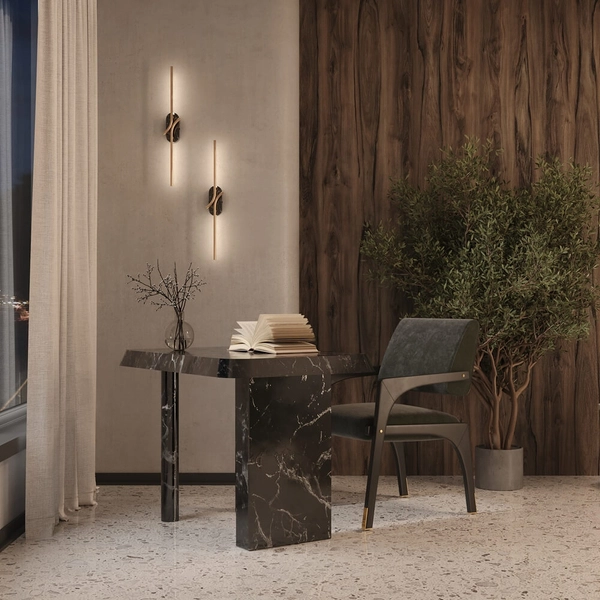 Ścienna lampa Renaissance MOD256WL-L5BS3K3 LED 6W 3000K mosiądz czarny