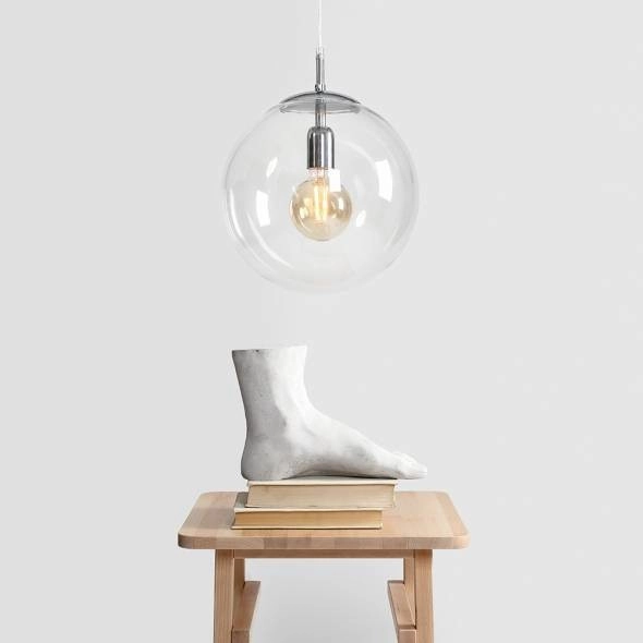 Wisząca lampa skandynawska GLOBE 562G2 szklana kula ball przezroczysta