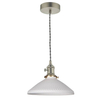 Ceramiczna lampa zwieszana Hadano HAD0161-10 do salonu chrom biały