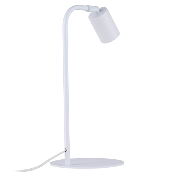 Lampka biurkowa Logan 5490 regulowana rurka do gabinetu biała