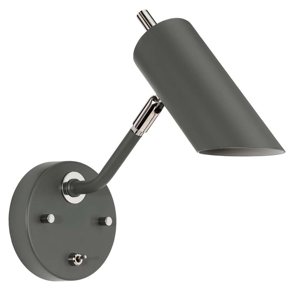 LAMPA ścienna QUINTO QUINTO1-GPN Elstead metalowa OPRAWA kinkiet industrialny szary polerowany nikiel