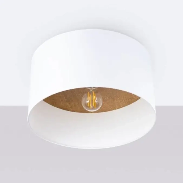 Kuchenna plafoniera Telesto SL.1393 Sollux tkaninowa brązowa biała