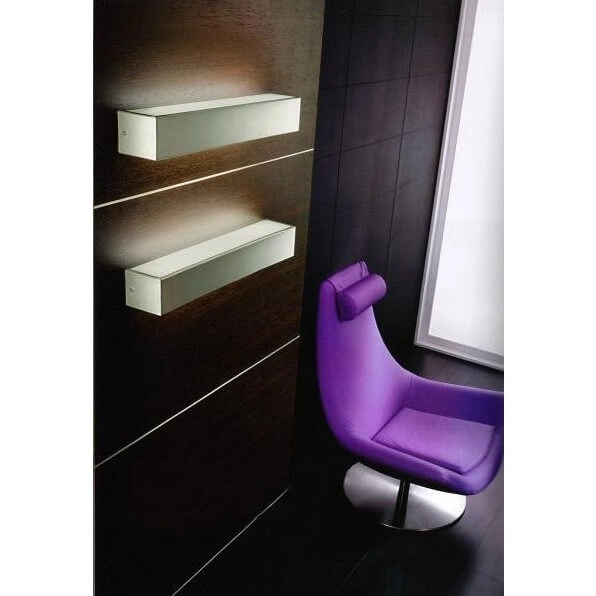 Podłużny kinkiet ścienny Archo AZ0199 Azzardo prostokątny srebrny